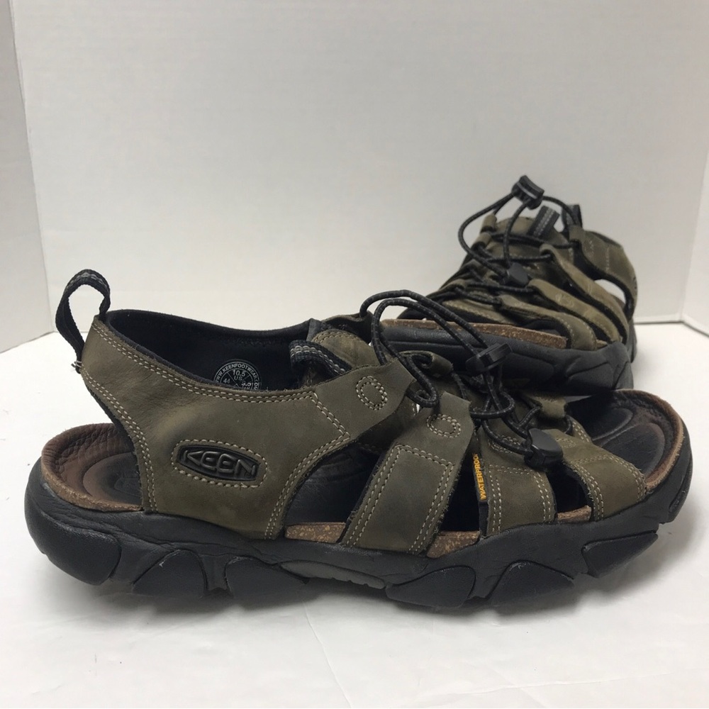 Keen Daytona Mens Size 10.5 Brown Waterproof Leather Hiking Sandals
